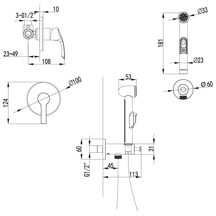 smesitel-dlja-bide-lemark-plus-strike-lm1119c-odnorychazhnyj-bez-izliva-lejka-hrom-9076527-1 Смеситель для биде Lemark Plus Strike LM1119C, однорычажный, без излива, лейка, хром — изображение 2