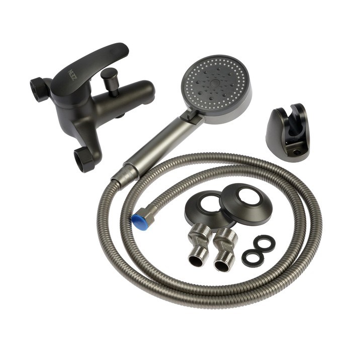 smesitel-dlja-vanny-zein-z3839-odnorychazhnyj-dushevoj-nabor-lejka-5-rezhimov-grafit-9932147-11 Смеситель для ванны ZEIN Z3839, однорычажный, душевой набор, лейка 5 режимов, графит — изображение 12