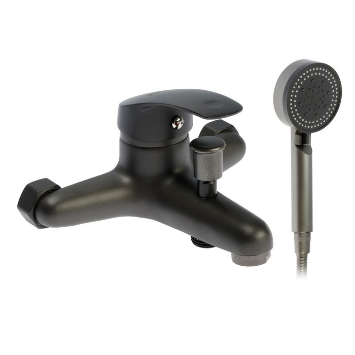 smesitel-dlja-vanny-zein-z3839-odnorychazhnyj-dushevoj-nabor-lejka-5-rezhimov-grafit-9932147-4 Смеситель для ванны ZEIN Z3839, однорычажный, душевой набор, лейка 5 режимов, графит — изображение 5