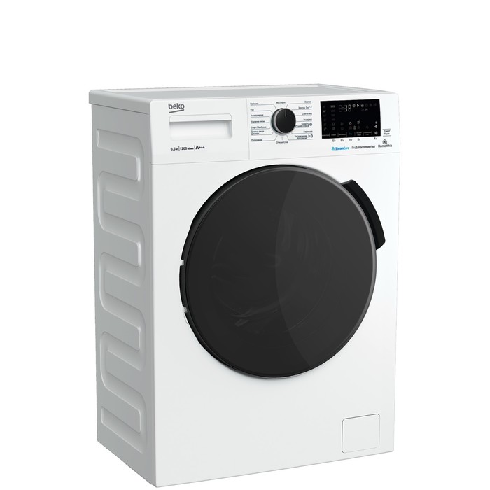 stiralnaja-mashina-beko-wspe-6h616w-klass-a-1200-obmin-do-6.5-kg-belochernaja-10152625-1 Стиральная машина Beko WSPE 6H616W, класс A++, 1200 об/мин, до 6.5 кг, бело/черная — изображение 2