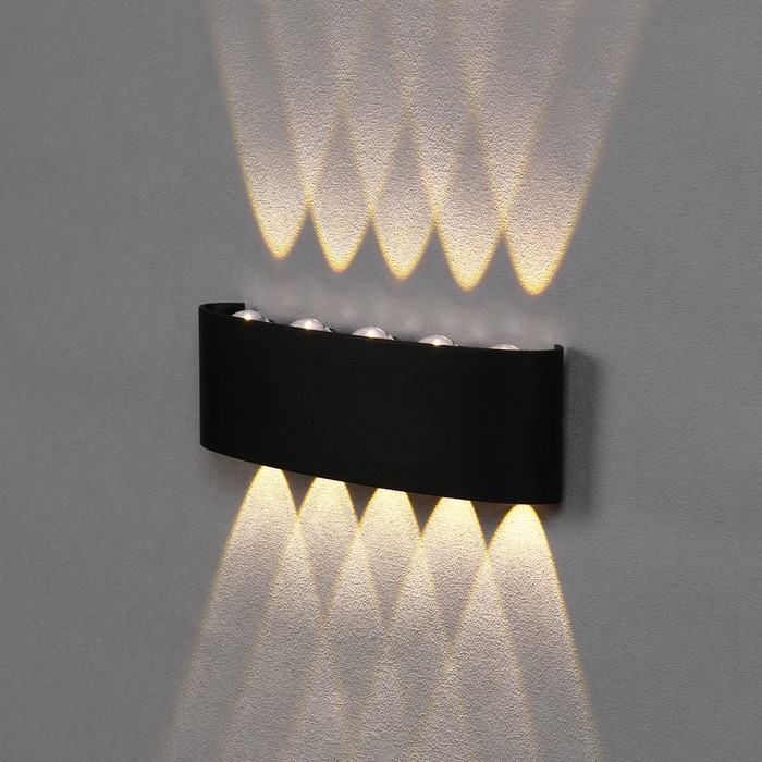 svetilnik-fasadnyj-amp171polusferaamp187-fsd-066-10-vt-3000k-5-luchej-ip65-220-v-plastik-chern.-10084-10084218-1 Светильник фасадный «Полусфера», FSD-066, 10 Вт, 3000К, 5 лучей, IP65, 220 В, пластик, черн.   10084 — изображение 2