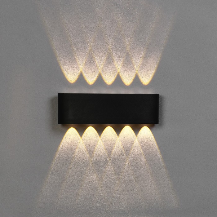 svetilnik-fasadnyj-amp171polusferaamp187-fsd-066-10-vt-3000k-5-luchej-ip65-220-v-plastik-chern.-10084-10084218-2 Светильник фасадный «Полусфера», FSD-066, 10 Вт, 3000К, 5 лучей, IP65, 220 В, пластик, черн.   10084 — изображение 3