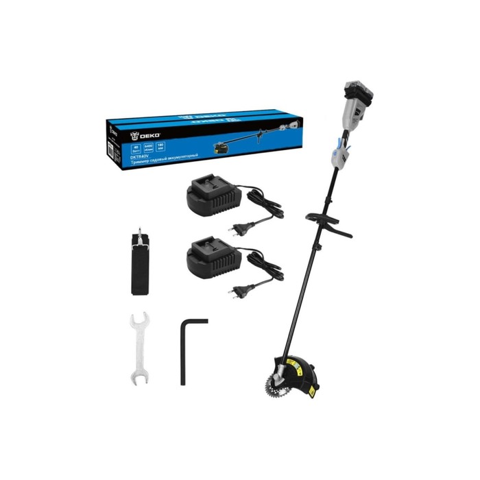 trimmer-sadovyj-deko-dktr40v-pro-akkumuljatornyj-2h4-ach-2-h-zu-9670955-2 Триммер садовый DEKO DKTR40V PRO, аккумуляторный, 2х4 Ач, 2 х ЗУ — изображение 3