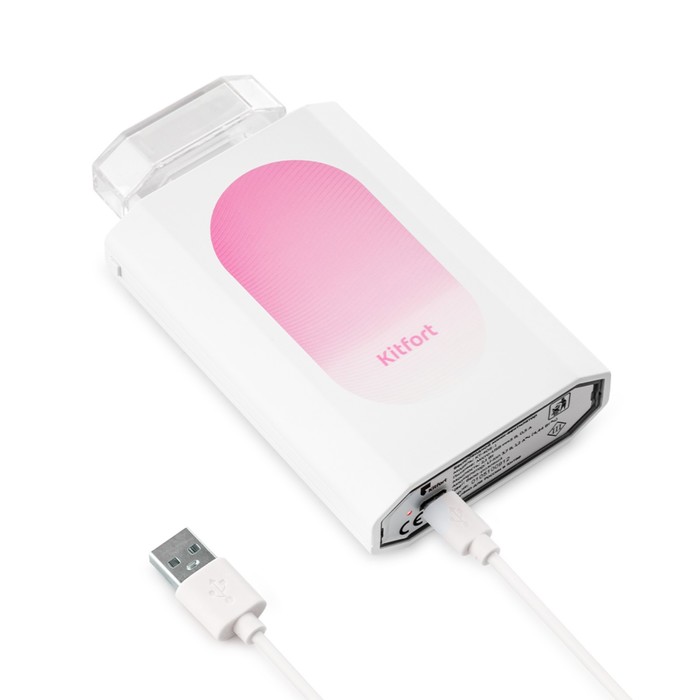 ventiljator-kitfort-kt-406-1-nastolnyj-2.1-vt-1-rezhim-belo-rozovyj-7778877-4 Вентилятор Kitfort КТ-406-1, настольный, 2.1 Вт, 1 режим, бело-розовый — изображение 5