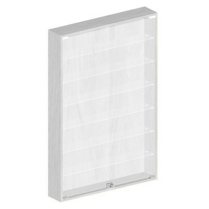 vitrina-nastennaja-6-polok-800amp215200amp2151200-ldsp-steklo-cvet-belyj-10120671-1 Витрина настенная, 6 полок, 800×200×1200, ЛДСП, стекло цвет белый — изображение 2