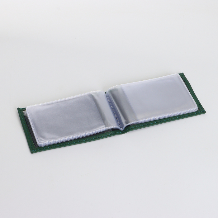 vizitnica-18-kart-cvet-tjomno-zeljonyj-10612836-2 Визитница, 18 карт, цвет тёмно-зелёный — изображение 3