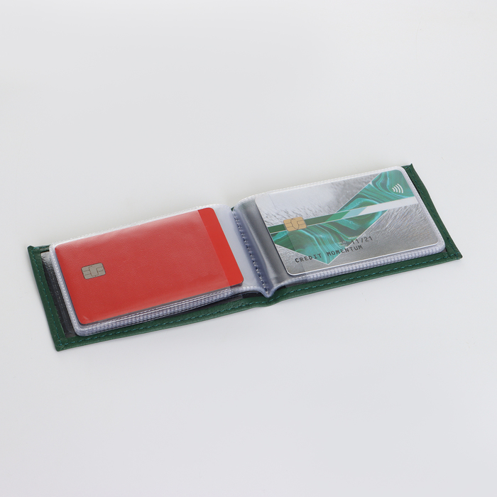 vizitnica-18-kart-cvet-tjomno-zeljonyj-10612836-3 Визитница, 18 карт, цвет тёмно-зелёный — изображение 4