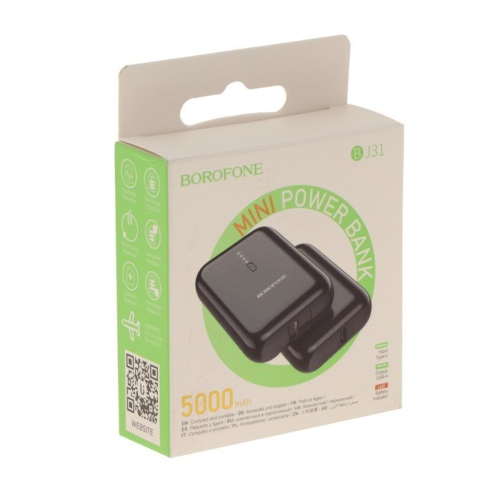 vneshnij-akkumuljator-borofone-bj31-5000-mach-usbtype-c-2-a-chjornyj-9603965-3 Внешний аккумулятор Borofone BJ31, 5000 мАч, USB/Type-C, 2 A, чёрный — изображение 4