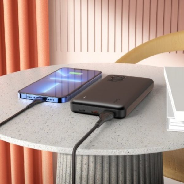 Внешний аккумулятор Hoco J87, 10000 мАч, 1 USB, 1 Type-C, 3 А, дисплей, чёрный — изображение 5
