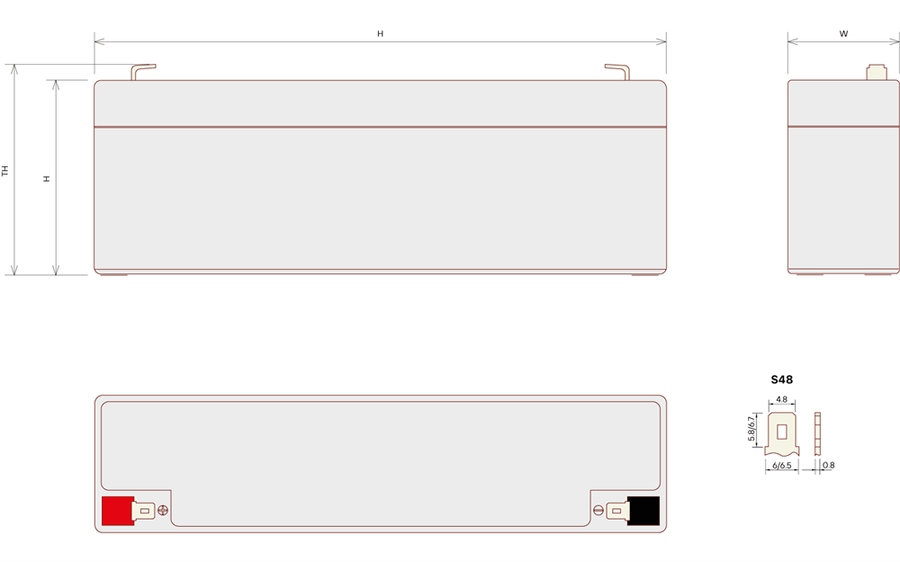 vnt0001014-2 Аккумулятор для ИБП Ventura GP 12-2.3 — изображение 3