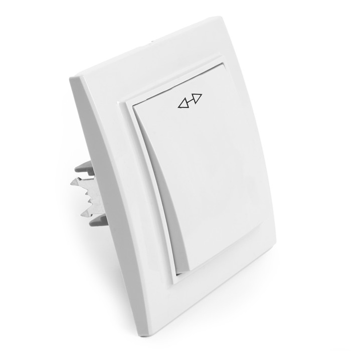 vykljuchatel-perekljuchatel-jelek-ij-perekrestnyj-1-klavishnyjstekker-jernapsw10-9009-01bely-1022451-10224516-1 Выключатель (переключатель) элек-ий перекрестный 1-клавишный,STEKKER Эрна,PSW10-9009-01,белы 1022451 — изображение 2