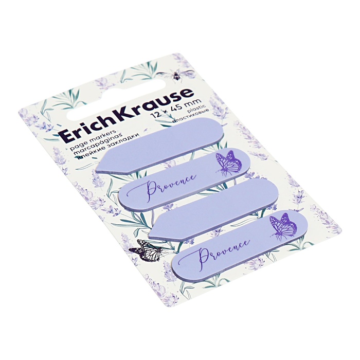 zakladki-s-kleevym-kraem-plastikovye-12x45-mm-erichkrause-lavender-80-listov-10429723-1 Закладки с клеевым краем пластиковые 12X45 мм, ErichKrause Lavender, 80 листов — изображение 2