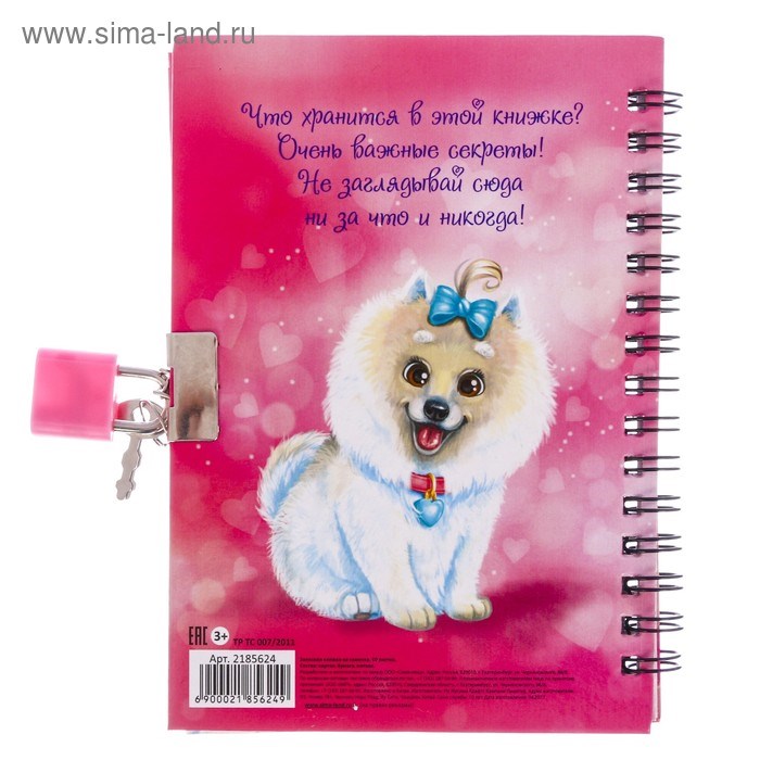 zapisnaja-knizhka-na-zamochke-amp171moj-lichnyj-dnevnikamp187-a6-50-listov-.-2185624-4 Записная книжка на замочке «Мой личный дневник» А6, 50 листов . — изображение 5