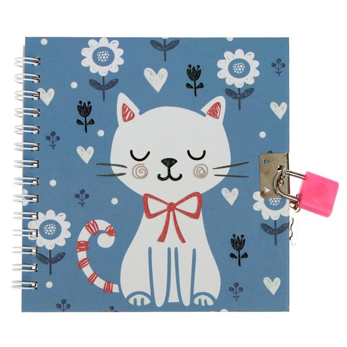 zapisnaja-knizhka-podarochnaja-format-a6-45-listov-na-zamke-na-grebne-linija-ampquotkotikiampquot-miks-6897375-1 Записная книжка подарочная формат А6+, 45 листов, на замке, на гребне, линия, "Котики", МИКС — изображение 2