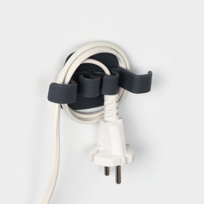 zazhim-dlja-provodov-na-bytovuju-tehniku-3-sht-95amp21553amp21525-sm-cvet-belyjchjornyjseryj-9705177-1 Зажим для проводов на бытовую технику, 3 шт, 9,5×5,3×2,5 см, цвет белый/чёрный/серый — изображение 2