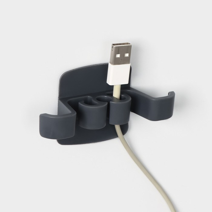 zazhim-dlja-provodov-na-bytovuju-tehniku-3-sht-95amp21553amp21525-sm-cvet-belyjchjornyjseryj-9705177-4 Зажим для проводов на бытовую технику, 3 шт, 9,5×5,3×2,5 см, цвет белый/чёрный/серый — изображение 5