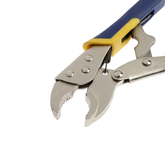 zazhim-ruchnoj-tundra-usilennyj-polukruglyj-zahvat-s-fiksatorom-2k-rukojatki-175-mm-7398556-3 Зажим ручной ТУНДРА, усиленный полукруглый захват, с фиксатором, 2К рукоятки, 175 мм — изображение 4