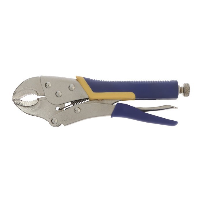 zazhim-ruchnoj-tundra-usilennyj-polukruglyj-zahvat-s-fiksatorom-2k-rukojatki-250-mm-7398557-1 Зажим ручной ТУНДРА, усиленный полукруглый захват, с фиксатором, 2К рукоятки, 250 мм — изображение 2