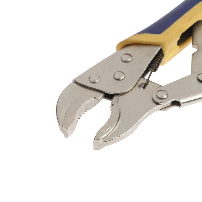 zazhim-ruchnoj-tundra-usilennyj-polukruglyj-zahvat-s-fiksatorom-2k-rukojatki-250-mm-7398557-3 Зажим ручной ТУНДРА, усиленный полукруглый захват, с фиксатором, 2К рукоятки, 250 мм — изображение 4