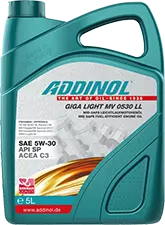 Синтетическое моторное масло ADDINOL GIGA LIGHT MV 0530 LL, 5W-30, 5л