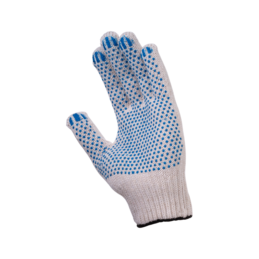 tdfort.ru_tel-8-812-6066060__10002_2 Перчатки х/б с ПВХ, 56гр, 7,5 класс, точка, арт. 0019Р, белые — изображение 3