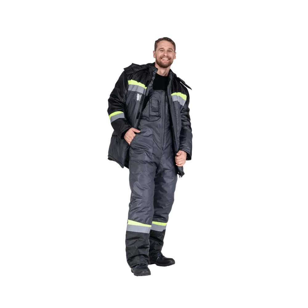 tdfort.ru_tel-8-812-6066060__11628_8 Костюм рабочий Градус утепленный, куртка+полукомбинезон, темно-серый+черный+лимон — изображение 9