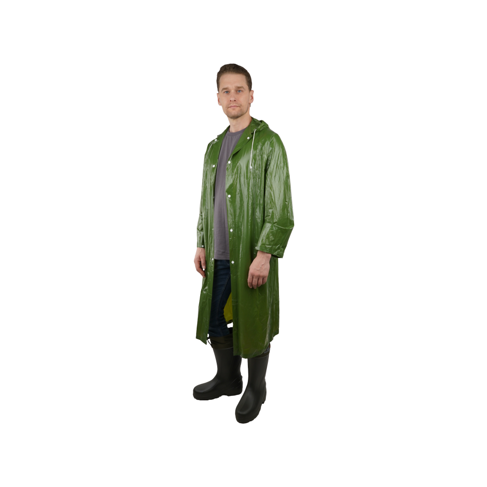 tdfort.ru_tel-8-812-6066060__14486_3 Плащ-дождевик №5 влагозащитный из ПВХ олива, с капюшоном, для мужчин и женщин — изображение 4