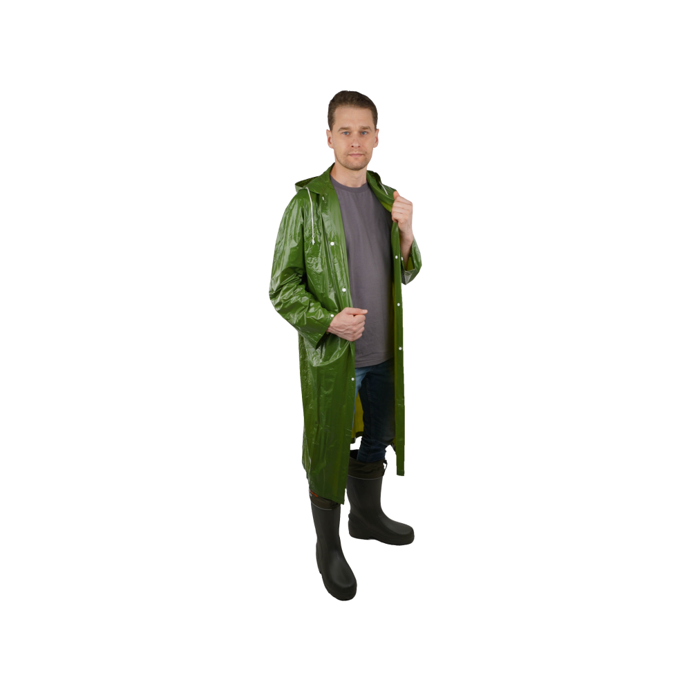 tdfort.ru_tel-8-812-6066060__14486_4 Плащ-дождевик №5 влагозащитный из ПВХ олива, с капюшоном, для мужчин и женщин — изображение 5