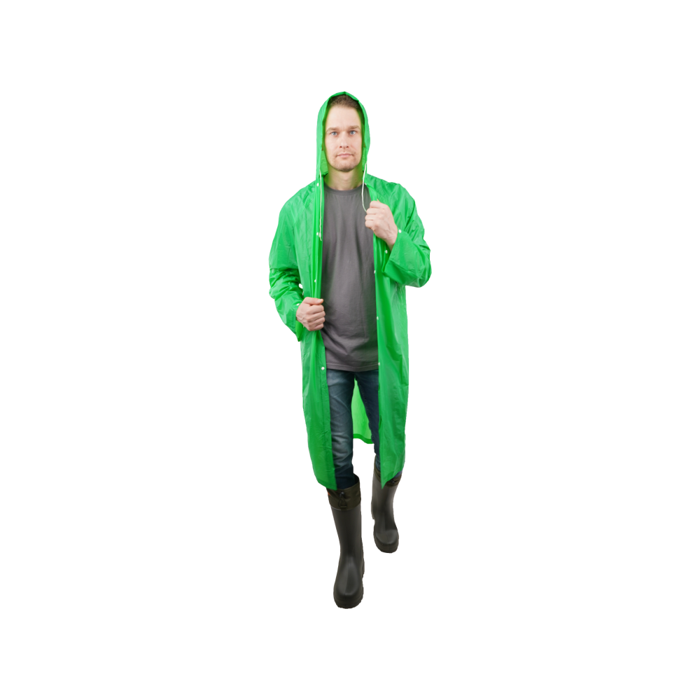 tdfort.ru_tel-8-812-6066060__14496_2 Плащ-дождевик №4 влагозащитный из ПВХ зеленый, с капюшоном, для мужчин и женщин — изображение 3
