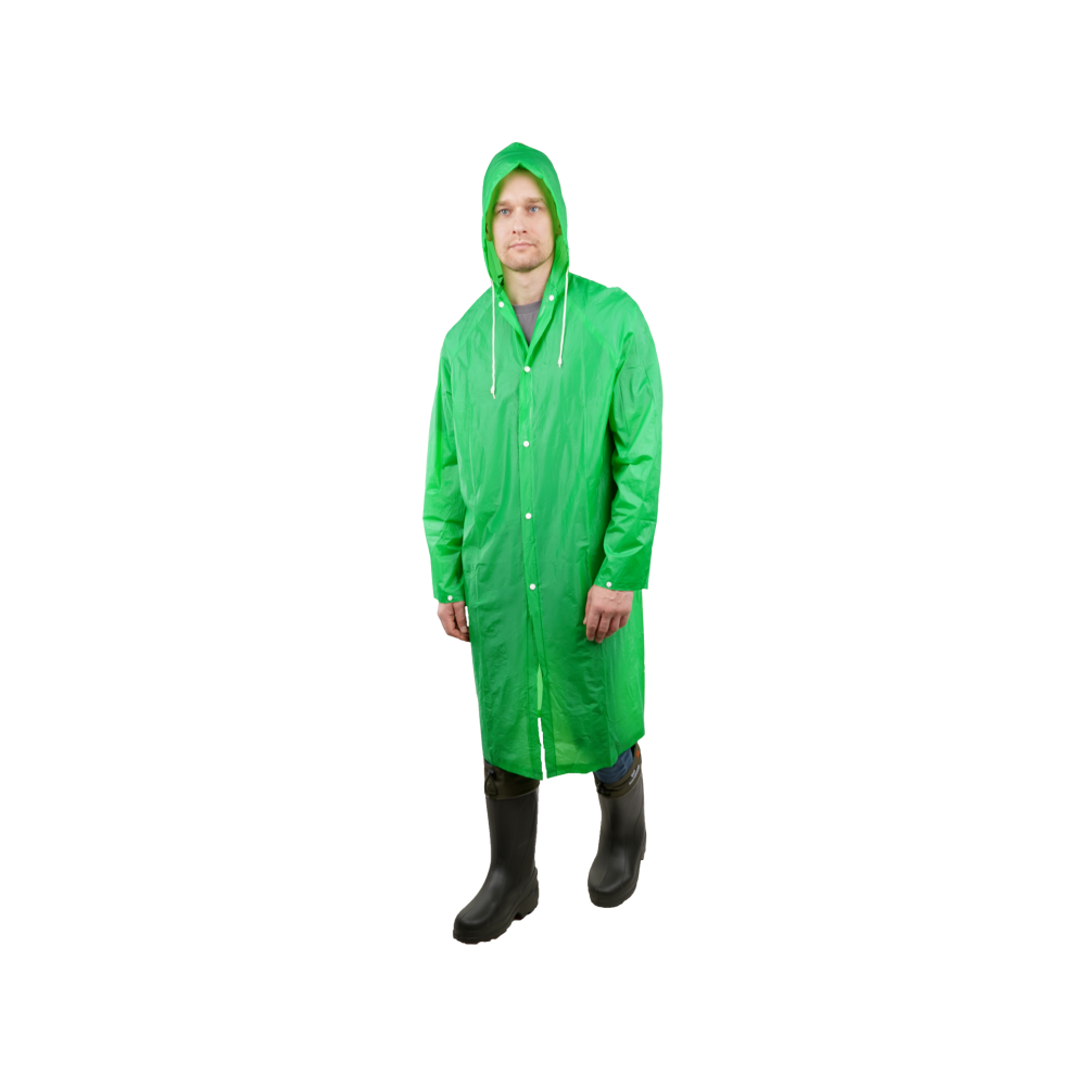 tdfort.ru_tel-8-812-6066060__14496_4 Плащ-дождевик №4 влагозащитный из ПВХ зеленый, с капюшоном, для мужчин и женщин — изображение 5