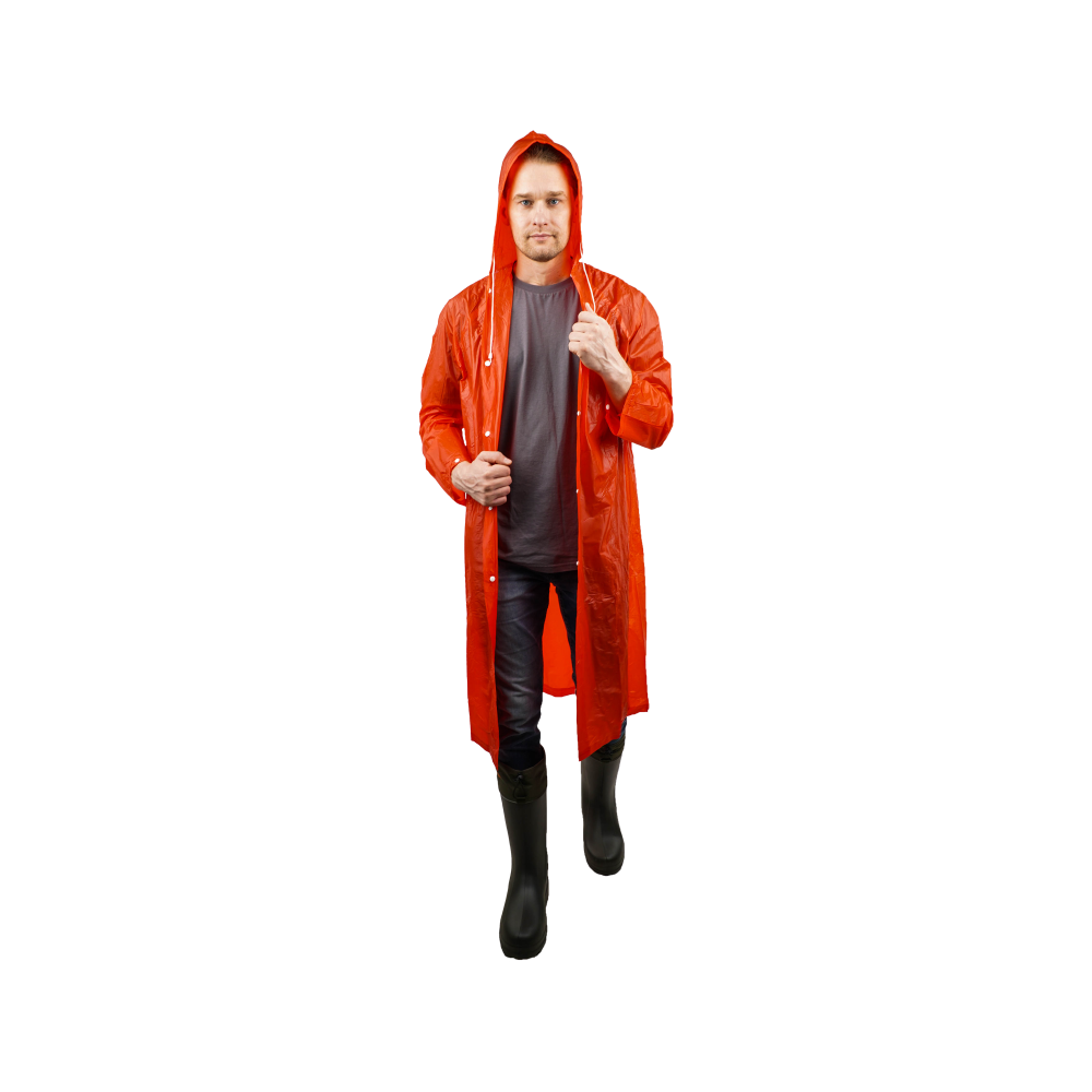 tdfort.ru_tel-8-812-6066060__14497_2 Плащ-дождевик №4 влагозащитный из ПВХ красный, с капюшоном, для мужчин и женщин — изображение 3