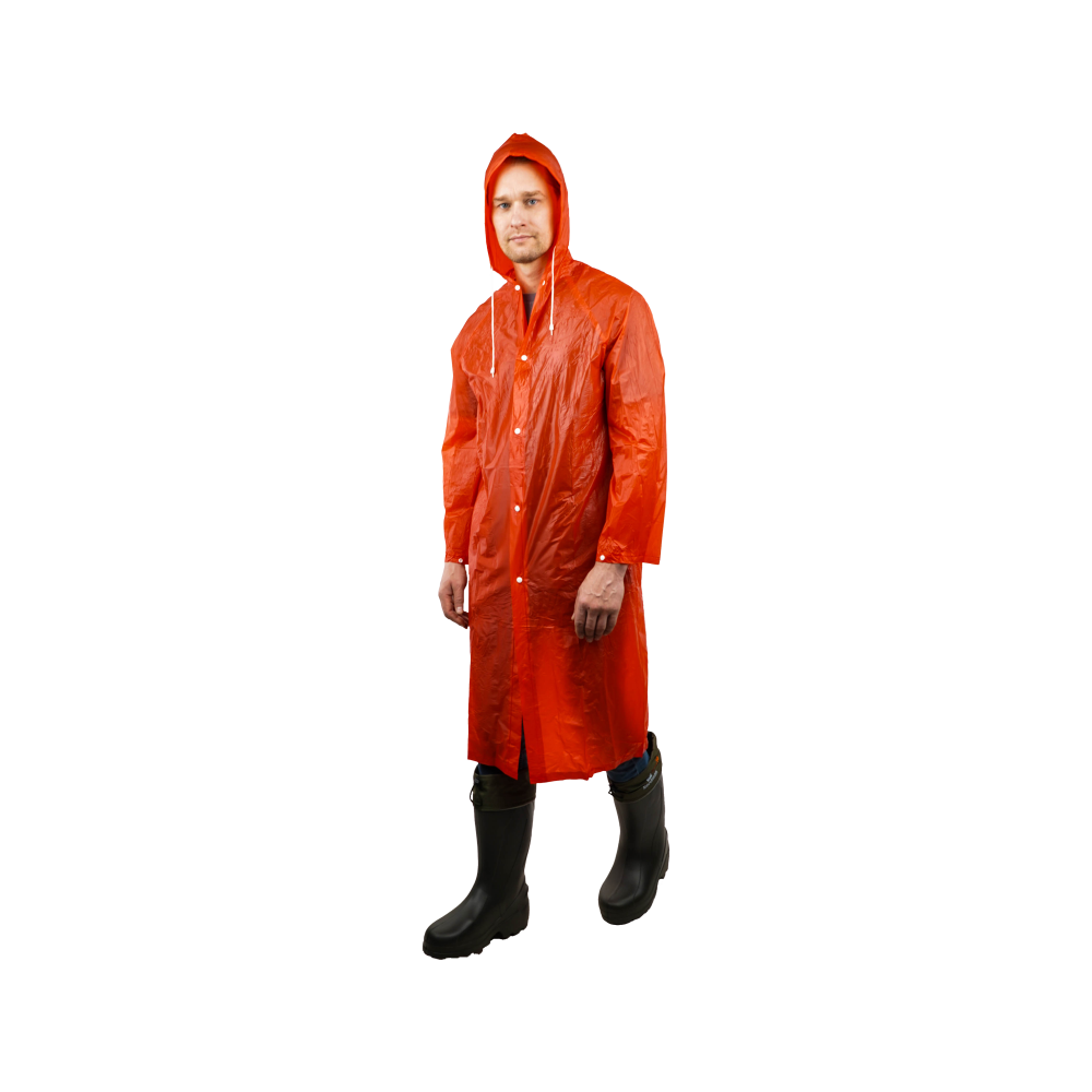 tdfort.ru_tel-8-812-6066060__14497_4 Плащ-дождевик №4 влагозащитный из ПВХ красный, с капюшоном, для мужчин и женщин — изображение 5