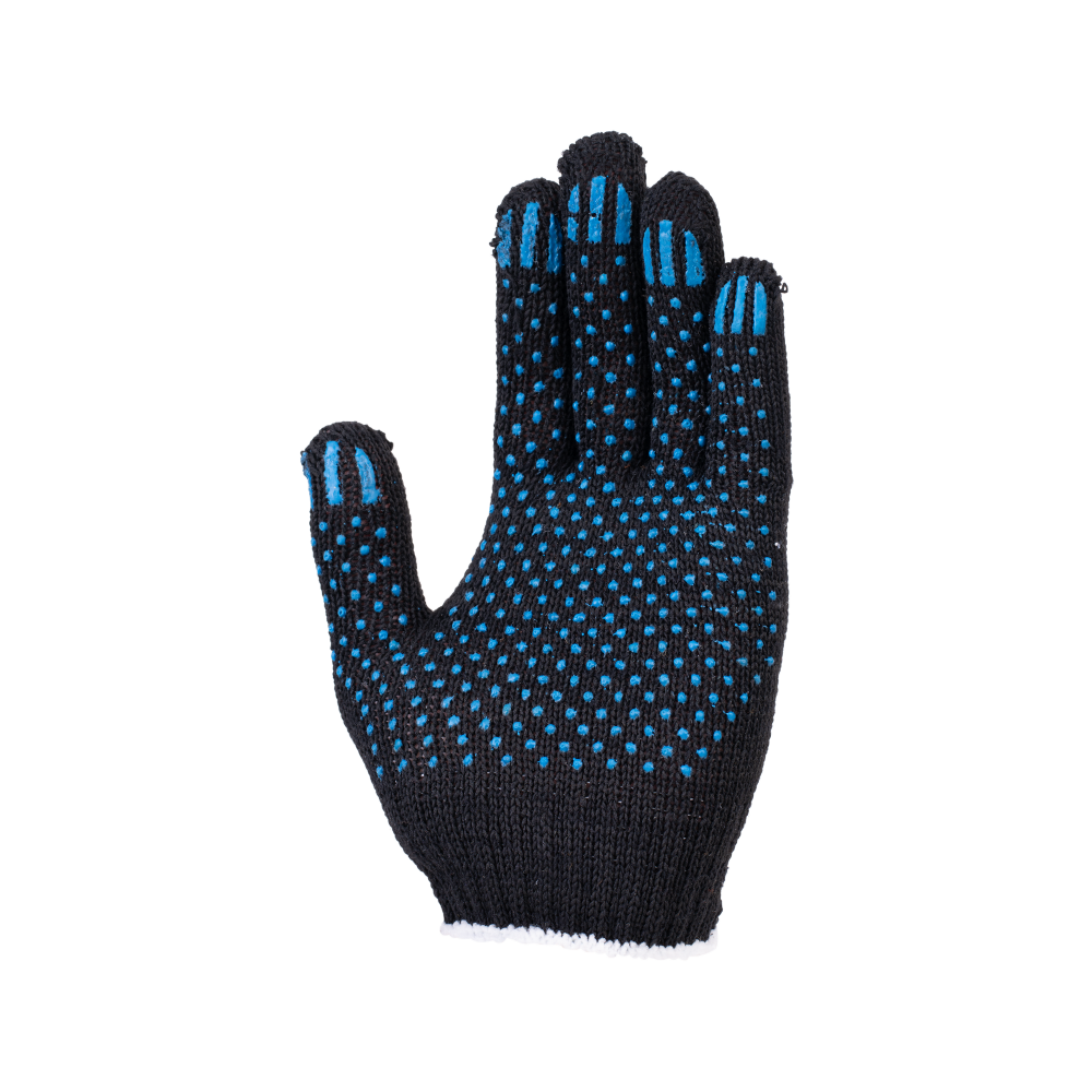 tdfort.ru_tel-8-812-6066060__5462_1 Перчатки х/б с ПВХ, 32гр, 10 класс, точка, арт. 0010Р, черные — изображение 2