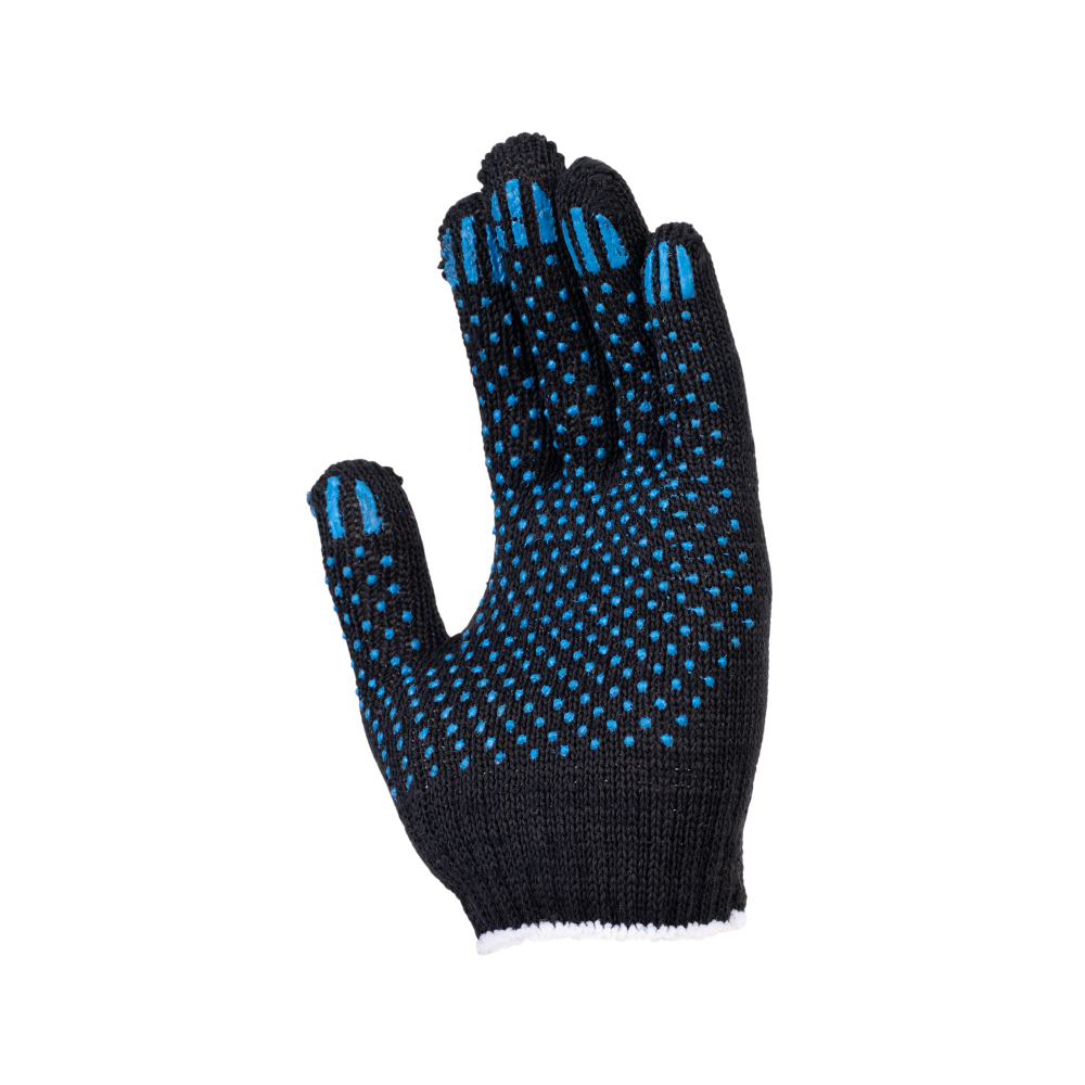 tdfort.ru_tel-8-812-6066060__5462_2 Перчатки х/б с ПВХ, 32гр, 10 класс, точка, арт. 0010Р, черные — изображение 3