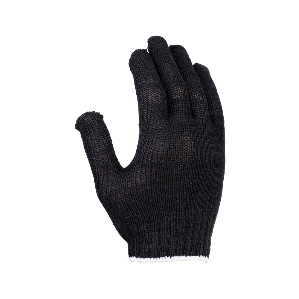 tdfort.ru_tel-8-812-6066060__5462_3 Перчатки х/б с ПВХ, 32гр, 10 класс, точка, арт. 0010Р, черные — изображение 4