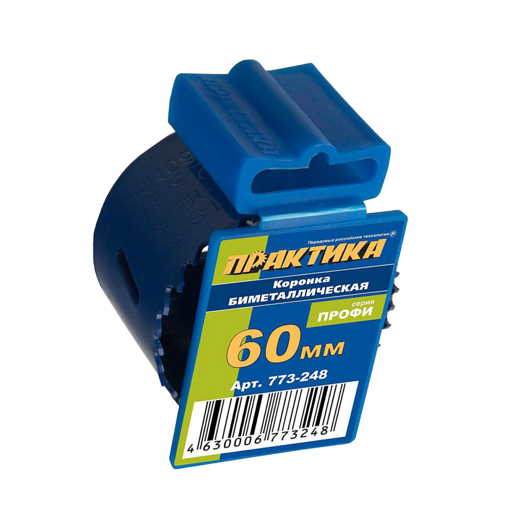 Коронка биметаллическая 60 мм, Практика 773-248