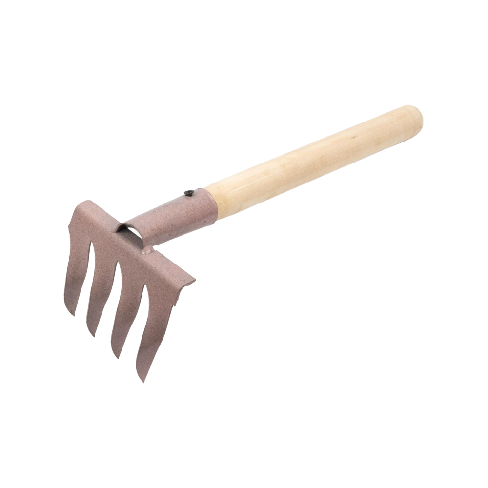 Грабли витые 4 зуба, с черенком